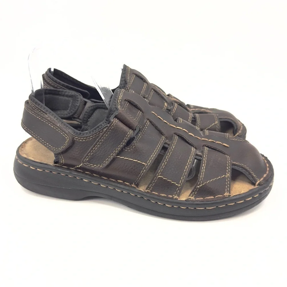 Vintage Faded Glory Y2K Chunky Fisherman Sandals Mens 9.5 Wide 90s Preppy
